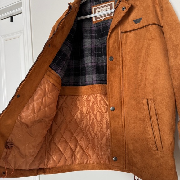 Vtg Reportage R.D.G. Italia Luxury Suede Brown Men’s Jacket Size Medium - Picture 12 of 16